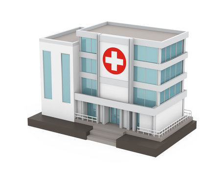 Hospital Building Isolated