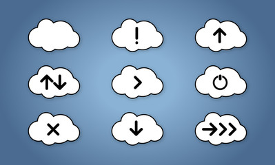 Cloud data technology icons pack