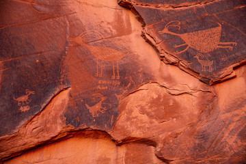 Petroglyph in Monument Valley Tribal Park, Navajo Nation, Utah and Arizona, USA