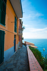 Sea view from a village of the 5 terres, Italy