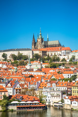 Naklejka na ściany i meble Old town of Prague and Prague castle, Czech Republic.