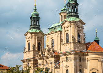 Fototapeta na wymiar Church St. Nicolas in Prague, Czech Republic.