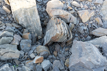 Remnant rocks from a coal mining operation