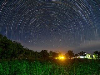 Startrail at the field