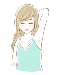 脇　ムダ毛　女性