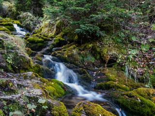 Ruisseau alpin en pose longue