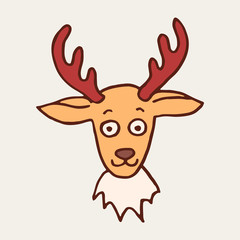 Christmas deer design element