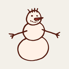 Christmas snowman design element