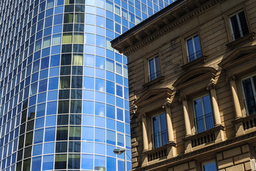 Naklejka premium Blue contrasts in Frankfurt