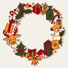 Christmas wreath frame