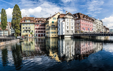 Fototapeta premium Panorama view of Lucerne, Switzerland, from the embankment