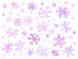 Watercolor snowflakes