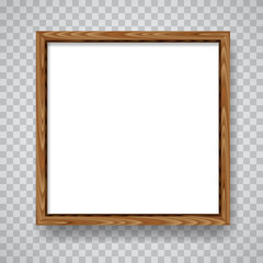 Wood blank frame illustration