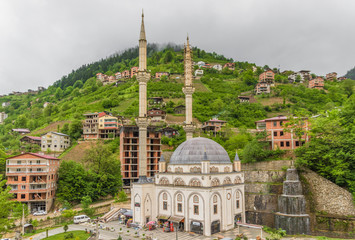 Naklejka premium Very close to the Black Sea coast, the Firtina Valley displays some stunning views , included many stone bridges 