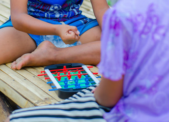 Rural children who are far from prosperity continue to play with