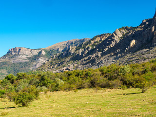 Mountain landscape in the south of Europe