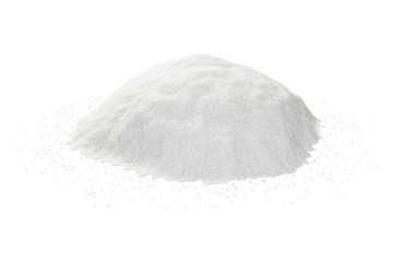 Heap of coarse salt isolated on white
