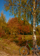 Fototapeta premium Fahrrad am See