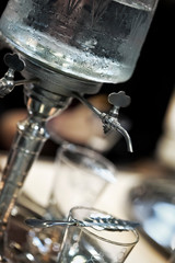 Absinthe metal flask and spoon por sugar © Redzen