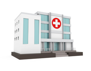Hospital Building Isolated