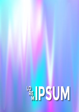 Hologram texture gradient party poster background.