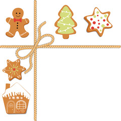 happy holidays post card illustration