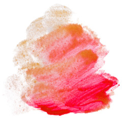 red watercolor blot