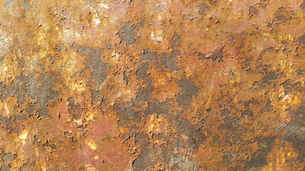 A background of rusty metal.