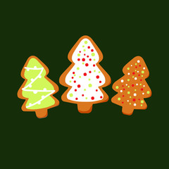 happy holidays post card illustration