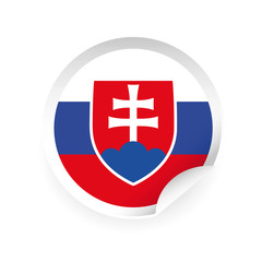 Obraz premium Slovakia flag symbol sticker