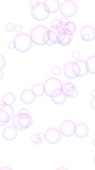 Light pastel colored background with pink bubbles. Wallpaper, texture pink balloons. 3D illustration