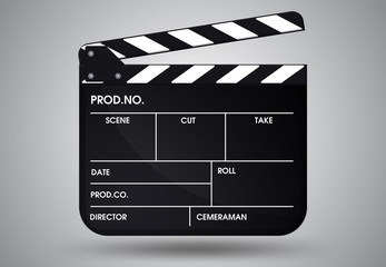 Obraz premium Slate of director film Collection. Illustration Vector EPS10.