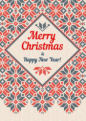Winter Merry Christmas Frame Border Invitation Banner Greeting Card Template.