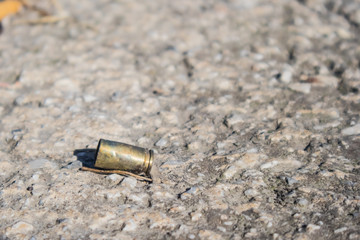 Bullet casing on the street