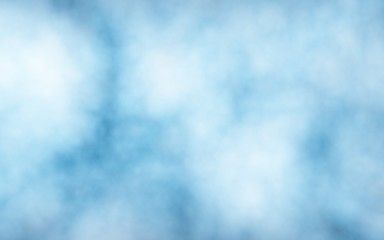 Background of abstract white color smoke isolated on blue color background. The wall of white fog. 3D illustration