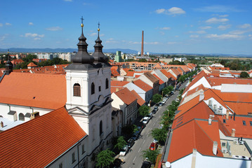 Fototapeta premium The panorama view of Trnava historical center, Slovakia