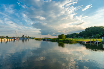 Landscape at the canal Baaber Bek in Baabe-Moritzdorf