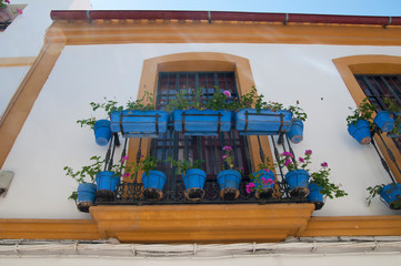 Stadtansicht, Balkon, Cordoba, Andalusien, Spanien