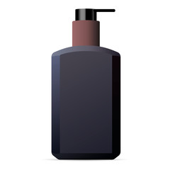 Hand and body wash men cosmetics bottle mockup. luxury brand design package. 3d Vector illustration.
