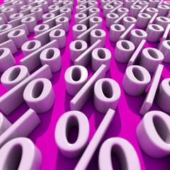Fototapeta premium Percents Signs Abstract Background