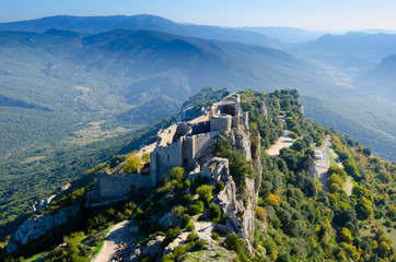 Chateau de Peyrepertuse in Okzitanien in Frankreich