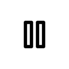 Pause vector icon isolated on background. Trendy sweet symbol. Pixel perfect. illustration EPS 10.