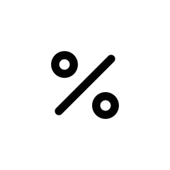 Percent vector icon isolated on background. Trendy sweet symbol. Pixel perfect. illustration EPS 10.