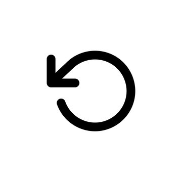 Rotate ccw vector icon isolated on background. Trendy sweet symbol. Pixel perfect. illustration EPS 10.