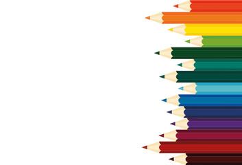 Colorful pencis. Vector on white background