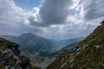 Obraz na płótnie Canvas mountain panorama from top of Banikov peak in Slovakian Tatra mountains