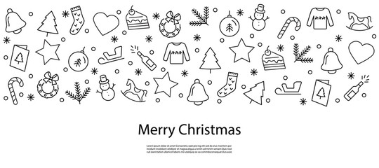 christmas background, christmas icons