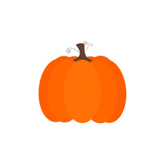 Simple vector of an orange halloween pumpkin and brown trunk.