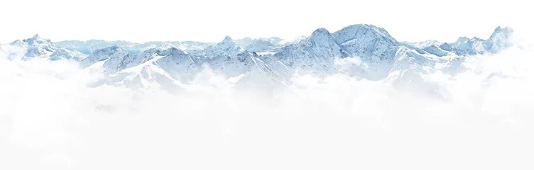 Poster Im Rahmen Panorama der Winterberge im Kaukasus, Elbrus, © Mariakray