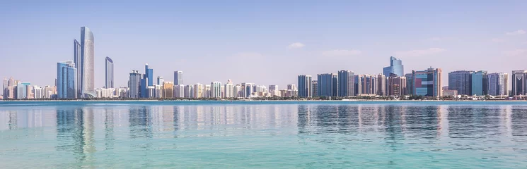 Fotobehang Skyline van Abu Dhabi © Mariakray